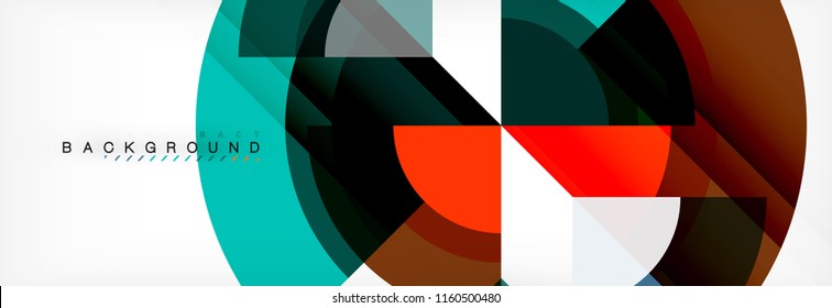 Vector circular geometric abstract background. Trendy illustration