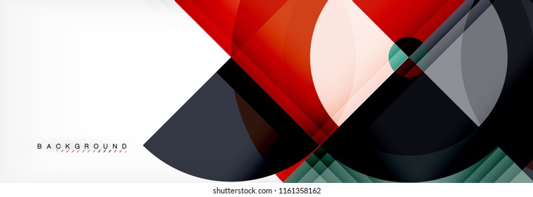 Vector circular geometric abstract background. Trendy illustration