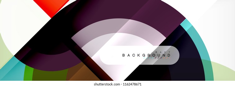 Fundo abstrato geométrico circular do vetor, projeto do modelo