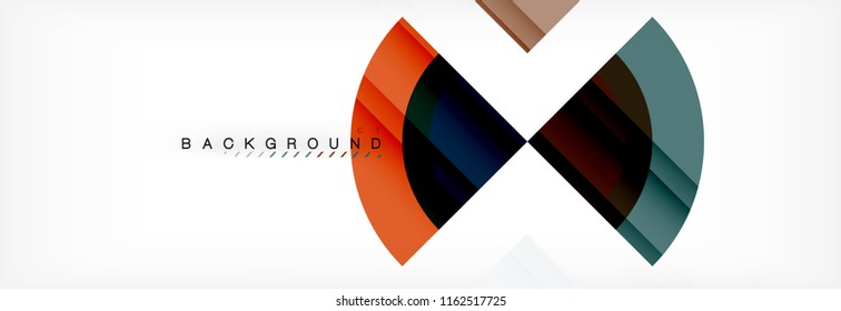Vector circular geometric abstract background. Trendy illustration