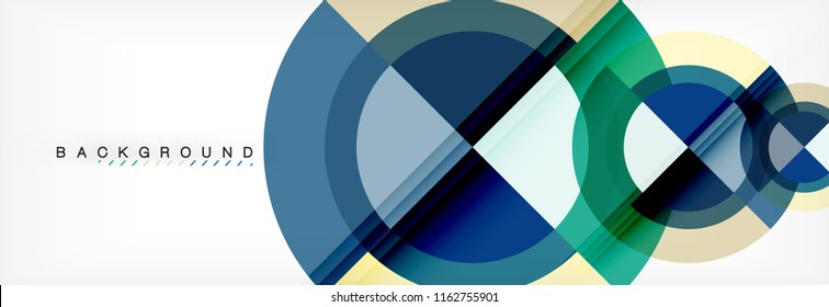 Vector circular geometric abstract background. Trendy illustration