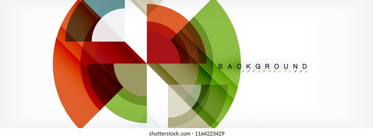 Vector circular geometric abstract background. Trendy illustration