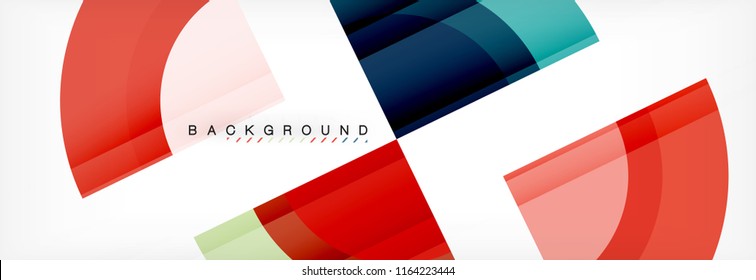 Vector circular geometric abstract background. Trendy illustration