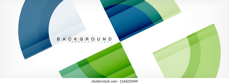 Vector circular geometric abstract background. Trendy illustration