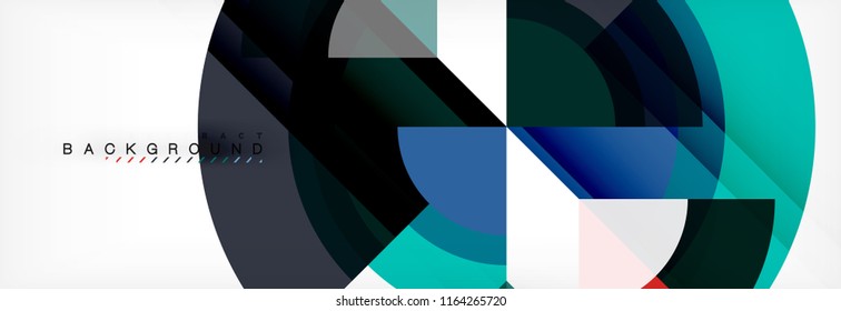 Vector circular geometric abstract background. Trendy illustration