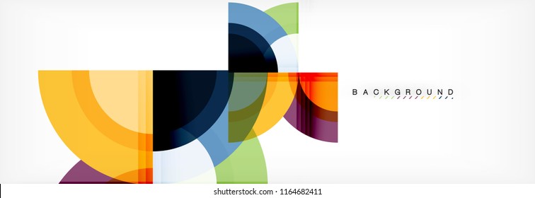 Vector circular geometric abstract background. Trendy illustration