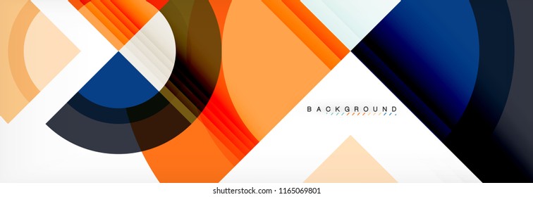 Vector circular geometric abstract background. Trendy illustration