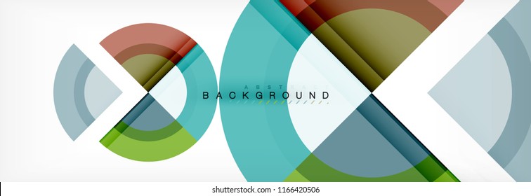 Vector circular geometric abstract background. Trendy illustration