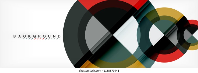 Vector circular geometric abstract background. Trendy illustration