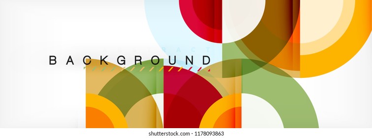 Fundo abstrato geométrico circular do vetor, projeto do modelo