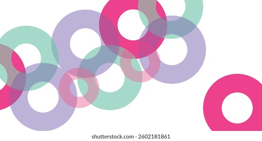 Vector circular geometric abstract background. Dynamic shapes composition with colorful circle.