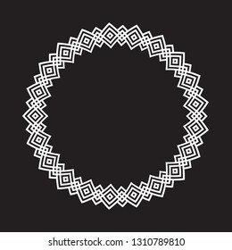 Vector circular geometric ornament