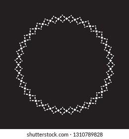Vector circular geometric ornament