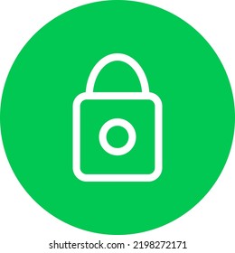Vector of a circular icon of a padlock. Password and security. Protection against theft, attacks. cybersecurity, secure handling of information.
