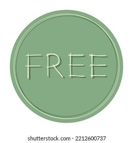 Imagen circular vectorial con palabra libre - se puede usar para botones, pegatinas, impresiones, medios sociales y etiquetas.