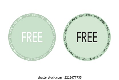 Imagen circular vectorial con palabra libre - se puede usar para botones, pegatinas, impresiones, medios sociales y etiquetas.