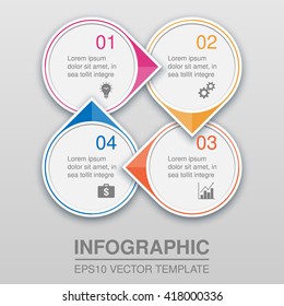 Vector circular infographic with 4 options