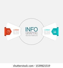 Vector circular infographic diagram with tags, template for business, presentations, web design, 2 options.