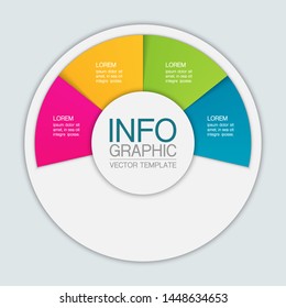 Vector circular infographic diagram, template for business, presentations, web design,  options.