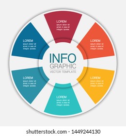 Vector circular infographic diagram, template for business, presentations, web design, 2 options.