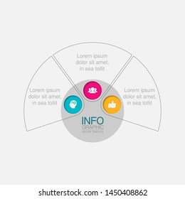 Vector circular infographic diagram, template for business, presentations, web design, 3 options.