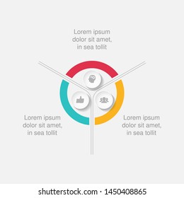 Vector circular infographic diagram, template for business, presentations, web design, 3 options.