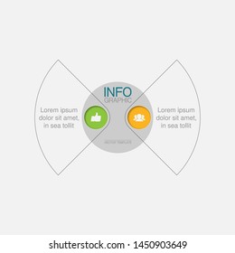 Vector circular infographic diagram, template for business, presentations, web design, 2 options.