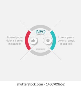 Vector circular infographic diagram, template for business, presentations, web design, 2 options.