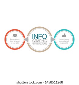 Vector circular infographic diagram, template for business, presentations, web design, 2 options.