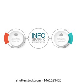 Vector circular infographic diagram, template for business, presentations, web design, 2 options.