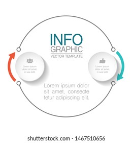 Vector circular infographic diagram, template for business, presentations, web design, 2 options.