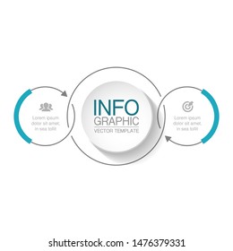 Vector circular infographic diagram, template for business, presentations, web design, 2 options.