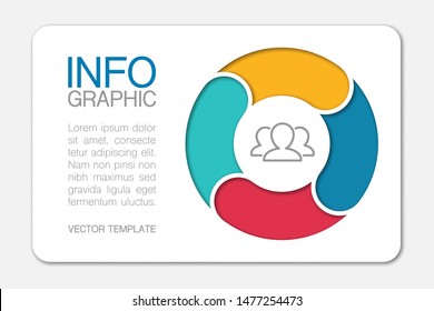 Vector circular infographic diagram, template for business, presentations, web design, 4 options.