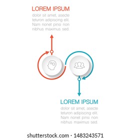 Vector circular infographic diagram, template for business, presentations, web design, 2 options.