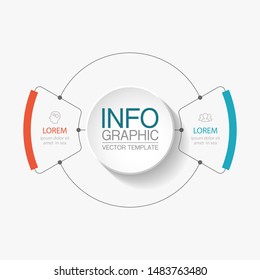 Vector circular infographic diagram, template for business, presentations, web design, 2 options.