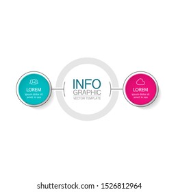 Vector circular infographic diagram, template for business, presentations, web design, 2 options.