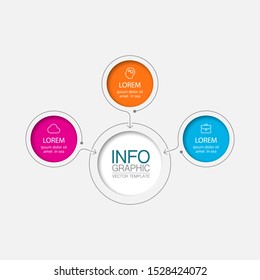 Vector circular infographic diagram, template for business, presentations, web design, 3 options.