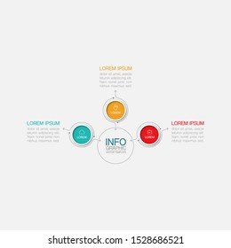 Vector circular infographic diagram, template for business, presentations, web design,3  options.