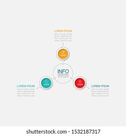 Vector circular infographic diagram, template for business, presentations, web design, 3 options.