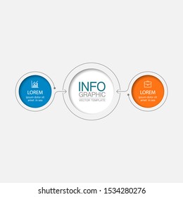 Vector circular infographic diagram, template for business, presentations, web design, 2 options.