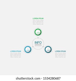 Vector circular infographic diagram, template for business, presentations, web design, 3 options.