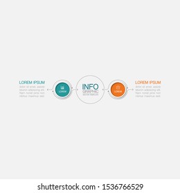 Vector circular infographic diagram, template for business, presentations, web design, 2 options.