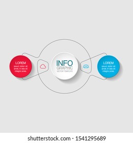 Vector circular infographic diagram, template for business,  presentations, web design, 2 options.
