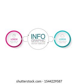 Vector circular infographic diagram, template for business, presentations, web design, 2 options.