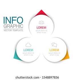 Vector circular infographic diagram, template for business, presentations, web design, 3 options.