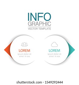 Vector circular infographic diagram, template for business, presentations, web design, 2 options.