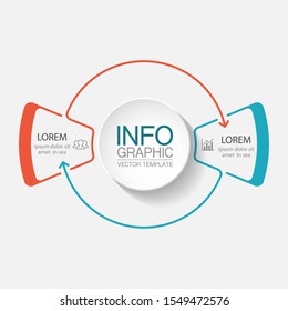 Vector circular infographic diagram, template for business, presentations, web design, 2 options.