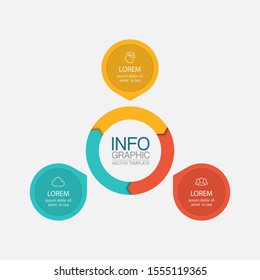 Vector circular infographic diagram, template for business, presentations, web design, 3 options.