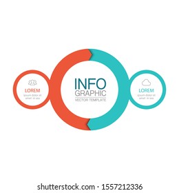 Vector circular infographic diagram, template for business, presentations, web design, 2 options.