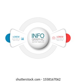 Vector circular infographic diagram, template for business, presentations, web design, 2 options.